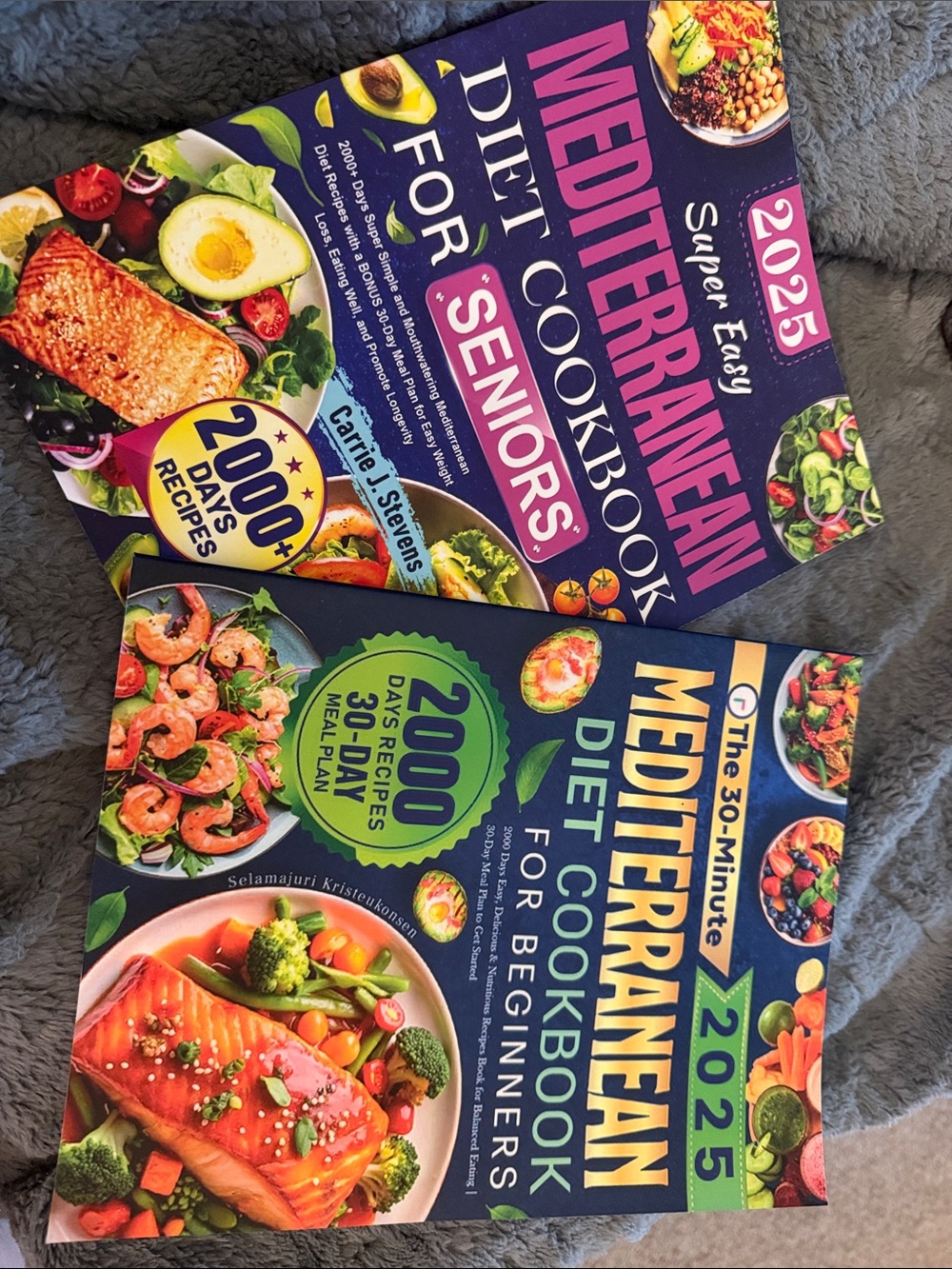 The 30-Minute Mediterranean Diet Cookbook 2025 - Blue & Purple Covers